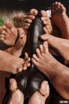 3d balls barefoot big_penis big_penis big_penis black_penis dark-skinned_male dark_skin feet feet_first feet_on_balls feet_on_penis feet_together foot_fetish foot_focus foot_grab foot_play footjob huge_cock interracial liquidsnack male penis qos queen_of_spades solidsnack toe_curl toe_ring toe_scrunch toenails toes