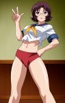  buruma glasses goei goei_sonsaku ikkitousen milf purple_hair short_hair sonsaku_goei 