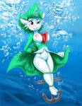 1girl air_bubbles anchor asphyxiation big_breasts bondage bubbles byondrage drowning female gardevoir humanoid imminent_death nintendo nipples ocean peril pokemon pokemon_(species) pussy rope rope_bondage sea solo underwater underwater_peril water