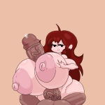 1girl anon big_breasts big_penis black_penis breasts dudetherealest edit enormous_breasts fnf fnf_girlfriend_x_random_humans friday_night_funkin friday_night_funkin_mod girlfriend girlfriend_(friday_night_funkin) hyper hyper_breasts hyper_genitalia hyper_penis male penis tasteofchoklit_(edit)