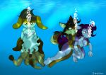 100_percent_wolf 2boys 2girls beagle breasts bubbles cherry_(100_percent_wolf) female male moaning nude orgy original_characters sex tagme the1stmoyatia underwater underwater_sex wolf