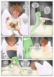 1boy 1girl comic inusen kid_icarus kid_icarus_(comic) male/female nintendo nipples nude palutena pit