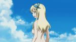 angry animated animated_gif back big_breasts bikini bikini_bottom blonde_hair blue_eyes blush boku_wa_tomodachi_ga_sukunai bouncing_breasts breasts gif hair_ornament kashiwazaki_sena large_breasts long_hair navel nipples nude_filter sky swimsuit uncensored