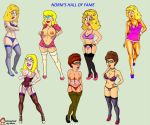 american_dad bra breasts corset crossover francine_smith king_of_the_hill panties peggy_hill stockings topless