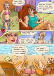  a_caribbean_vacation amanda_(seducedamanda) beach bikini comic daddy_(seducedamanda) drink lounge_chair mommy_(seducedamanda) ocean seducedamanda see-through tagme 