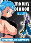 angry beerus breasts bulma_briefs comic cover covering dragon_ball dragon_ball_super leather one_breast_out one_breast_out_of_clothes prisoner super_melons