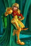 armor blonde_hair helmet_removed jordanmead_(artist) looking_at_viewer metroid not_porn samus_aran