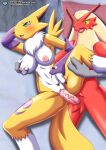  1boy 1girl bbmbbf blaziken blue_eyes breasts_grab crossover digimon grabbing_breasts groping palcomix penis penis_in_pussy pokemon pokepornlive red_fur renamon vaginal white_fur yellow_eyes yellow_fur 