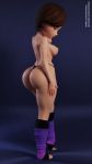 3d ass breast closed_eyes helen_parr mavixtious nipple the_incredibles thighs thong