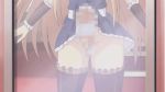 animated animated_gif asa_kara_zusshiri_milk_pot censored erection futanari gif lowres penis reflection stockings thighhighs