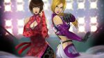  2_girls alluring anna_williams ass bangs bare_shoulders blonde_hair blue_eyes bob_cut breasts brown_hair choker cleavage death_by_degrees dress elbow_gloves fishnets gloves high_res multiple_girls namco nina_williams ponytail red_dress red_gloves siblings side_slit silf silfs sisters tekken tekken_1 tekken_2 tekken_3 tekken_4 tekken_5 tekken_5_dark_resurrection tekken_6 tekken_7 tekken_8 tekken_blood_vengeance tekken_tag_tournament tekken_tag_tournament_2 