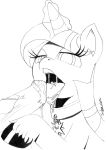  1boy 1girl cum cum_in_mouth cum_on_tongue fellatio female_unicorn friendship_is_magic horn male/female monochrome my_little_pony open_mouth oral oral_sex pony siberwar tongue_out twilight_sparkle twilight_sparkle_(mlp) unicorn 