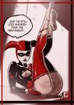 ass batman_(series) dc_comics ganassa harley_quinn scars torn_clothing