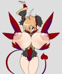  areola big_breasts bimbo bitch blonde_hair breasts breasts_bigger_than_head breasts_out bursting_breasts disgaea disgaea_rpg fang gigantic_breasts horny huge_areola huge_areolae huge_breasts huge_nipples hyper_breasts lewdreaper looking_at_viewer lucy_(disgaea_rpg) milf nipples nippon_ichi_software red_eyes red_tail red_wings sexy slut tagme whore 