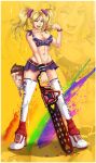 blood chainsaw cheerleader cleavage heart lollipop lollipop_chainsaw shadman skirt wink