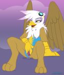 avian cosplay dark_nek0gami friendship_is_magic gilda gilda_(mlp) goggles gryphon hasbro my_little_pony skinsuit solo spreading uniform wonderbolts_(mlp)