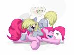  ass butt derpy derpy_hooves_(mlp) equine female female/female female_only friendship_is_magic horse my_little_pony pinkie_pie pinkie_pie_(mlp) pony white_background yuri 