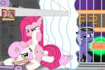 blue_eyes blush equine female/female friendship_is_magic horn horse my_little_pony pinkie_pie pinkie_pie_(mlp) police pony prison pussy rape sex_toy tiarawhy yuri