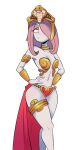 1girl alternate_costume bikini bikini_armor cellix1 cosplay female_only gem impossible_clothes jewelry little_witch_academia long_hair purple_hair revealing_clothes studio_trigger sucy_manbavaran unknown_artist