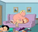  ass ball_gag blackzacek bondage bonnie_swanson breasts chris_griffin cmdrzacek family_guy incest lois_griffin mother_&amp;_son rape thighs vaginal 