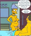 age_difference agnes_skinner breasts dialogue imminent_sex incest mother_&_son mother_and_son nude puffy_pussy red_anus seymour_skinner the_simpsons uso_(artist) yellow_skin