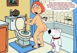 breasts brian_griffin dialogue erection family_guy imminent_rape lois_griffin nude puffy_pussy red_anus uso_(artist)