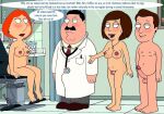 breasts dale_robinson_(family_guy) dialogue dr._elmer_hartman erect_nipples family_guy imminent_sex lois_griffin naomi_robinson_(family_guy) nude puffy_pussy red_anus uso_(artist)