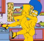 ass bart_simpson big_breasts bouncing_breasts gif high_heels incest marge_simpson mom_son mother's_duty mother_&_son nipples sagging_breasts the_simpsons thighs vaginal