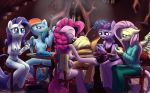  applejack_(mlp) bra breasts fluttershy_(mlp) friendship_is_magic my_little_pony nudity panties pinkie_pie_(mlp) poker rainbow_dash_(mlp) rarity_(mlp) siden_(artist) strip_poker tail twilight_sparkle_(mlp) 