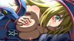  1280x720 1girl awa blonde_hair blush breasts dark_magician_girl duel_monster green_eyes long_hair looking_at_viewer nipples nude smile solo wallpaper yu-gi-oh! yuu-gi-ou yuu-gi-ou_duel_monsters 