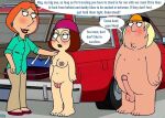  ass chris_griffin erection family_guy imminent_sex lois_griffin meg_griffin puffy_pussy uso_(artist) 