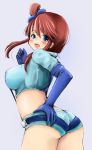 ass blush breasts cleavage fuuro_(pokemon) gym_leader haruyuki highres pokemon smile