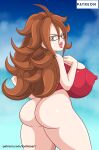  android_21 android_21_(human) big_ass big_breasts dragon_ball earring hourglass_figure toshiso_(artist) vomi_(dragon_ball) 