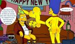 after_sex blushing breasts cheating_wife coffee dialogue edna_krabappel erection gil_gunderson marge_simpson nude_female nude_male puffy_pussy red_anus the_simpsons uso_(artist) yellow_skin