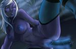  dota dota_2 drow_ranger dustypls facial_mark leshrac one_eye_closed pussy stockings vaginal vaginal_penetration 