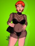 ben_10 big_breasts bra cartoon_network cleavage gwen_tennyson jwels navel_piercing panties piercing see-through thick_thighs wide_hips