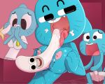 banana_joe breasts gentlemanpaux gumball_watterson nicole_watterson paizuri the_amazing_world_of_gumball tongue