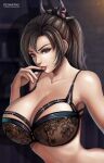 1girl alluring big_breasts bra breasts brown_hair female_focus female_only flowerxl high_res long_hair patreon patreon_paid patreon_reward smile solo_female solo_focus soul_calibur soul_calibur_ii soul_calibur_iii taki video_game_character video_game_franchise