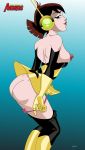 ass avengers gigantor_(artist) janet_van_dyne looking marvel panties_down sideboob smile solo strip the_avengers:_earth's_mightiest_heroes the_wasp