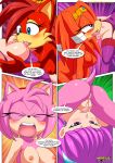 amy_rose archie_comics bbmbbf blush breast_sucking breasts cunnilingus fiona_fox kirakira_precure_a_la_mode kotozume_yukari mobius_unleashed palcomix precure pretty_cure pussylicking sega sonic_(series) sonic_the_hedgehog_(series) sonically_sapphic_story tikal_the_echidna yuri