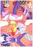 3_girls 3girls alicorn applejack applejack_(mlp) ass comic cutie_mark equestria_girls equestria_untamed female/female female_only female_unicorn friendship_is_magic horn multiple_girls my_little_pony nude palcomix pony pussy rarity rarity_(mlp) slumber_off_list spanish spanish_text tail twilight_sparkle twilight_sparkle_(mlp) unicorn wings yuri