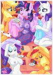 3_girls 3girls alicorn applejack applejack_(mlp) ass comic cutie_mark equestria_girls equestria_untamed female/female female_only female_unicorn friendship_is_magic horn multiple_girls my_little_pony nude palcomix pony rarity rarity_(mlp) slumber_off_list spanish spanish_text tail twilight_sparkle twilight_sparkle_(mlp) undressing unicorn wings yuri