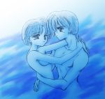 1boy 1girl abs akane_tendo braid couple hideyoshi nude ranma_1/2 ranma_saotome short_hair single_braid