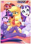 3_girls 3girls alicorn applejack applejack_(mlp) ass comic cutie_mark equestria_girls equestria_untamed female/female female_only female_unicorn friendship_is_magic horn multiple_girls my_little_pony nude palcomix pony pussy rarity rarity_(mlp) slumber_off_list spanish spanish_text tail twilight_sparkle twilight_sparkle_(mlp) unicorn wings yuri