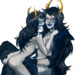  breasts homestuck kissing marquise_spinneret_mindfang vriska_serket yuri 