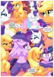 3_girls 3girls alicorn applejack applejack_(mlp) ass comic cutie_mark equestria_girls equestria_untamed female/female female_only female_unicorn friendship_is_magic horn multiple_girls my_little_pony nude palcomix pony pussy rarity rarity_(mlp) slumber_off_list spanish spanish_text tail twilight_sparkle twilight_sparkle_(mlp) unicorn wings yuri