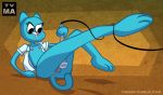 anthro cat clitoris feline microphone nicole_watterson nipples open_shirt pussy the_amazing_world_of_gumball tvma tvma_(artist)