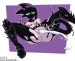 1girl 2019 after_sex after_vaginal andrea_benton anus areola blush breasts cum cum_in_pussy cum_inside dankodeadzone eyebrows female_only mania marvel marvel_comics mostly_nude nipple_piercing nipples pussy solo_female solo_focus spider-man_(series) symbiote tentacle white_eyes