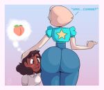 2_girls 2girls age_difference alien alternate_ass_size ass big_ass big_butt black_eyes black_hair blush bottom_heavy brown_hair bubble_butt cartoon_network connie_maheswaran crystal_gems dark-skinned_female dark_skin emoji fat_ass female_face_near_ass female_only females gem_(species) hand_on_head head_on_ass heart-shaped_pupils heart_eyes huge_ass indian interracial_yuri interspecies large_ass pale-skinned_female pale_skin pearl_(gem) pearl_(steven_universe) pointy_nose round_ass round_butt sexy sexy_ass sexy_body short_hair smelly_ass steven_universe steven_universe_future text thick_ass thick_thighs weirdisfun wide_hips yuri