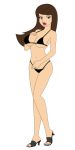 1girl alluring big_breasts bikini blackangel014 breasts brown_hair female_only full_body hair pervyangel phineas_and_ferb sicksean transparent_background vanessa_doofenshmirtz